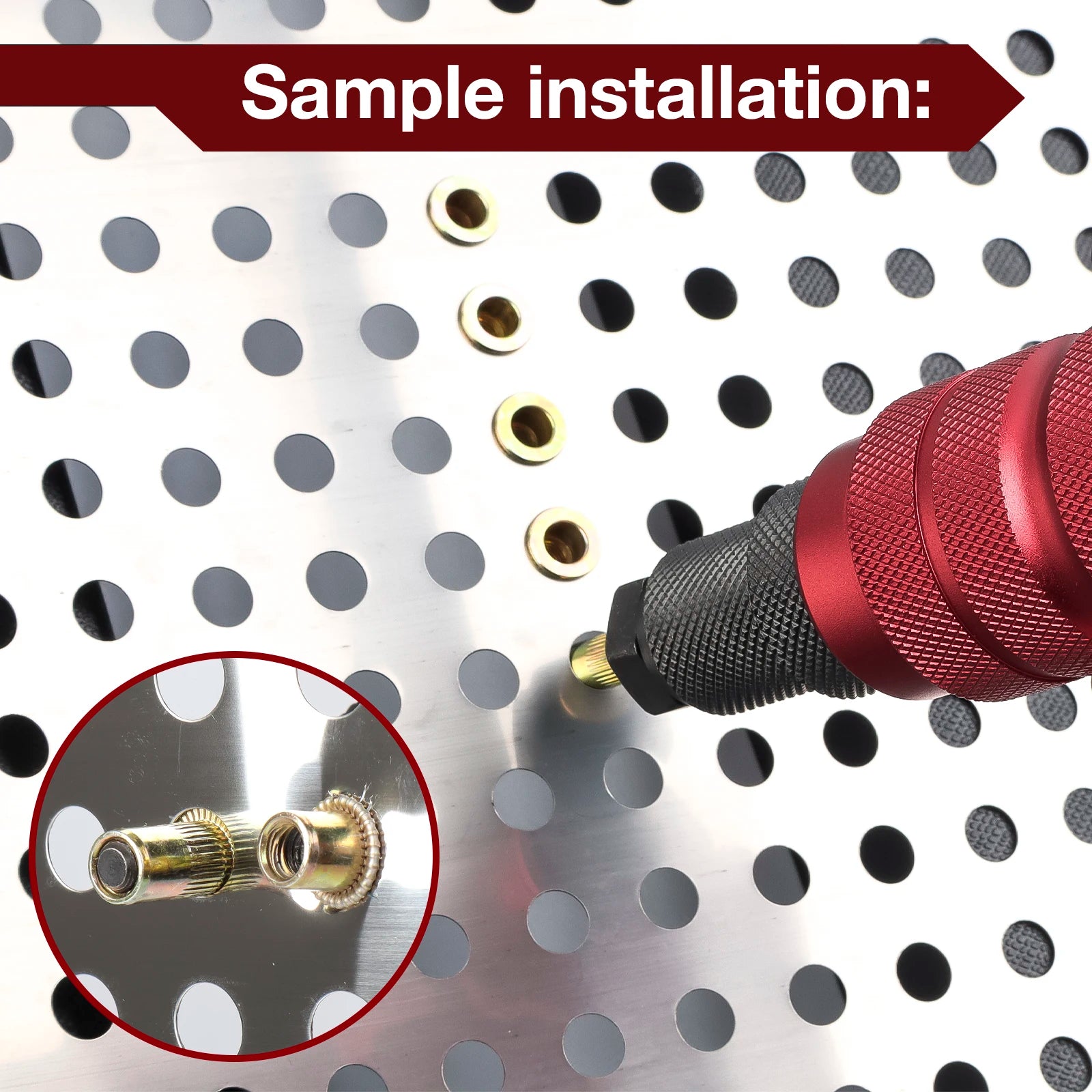 Electric Drill Rivet Nut Gun Adapter Tool Kit - 5