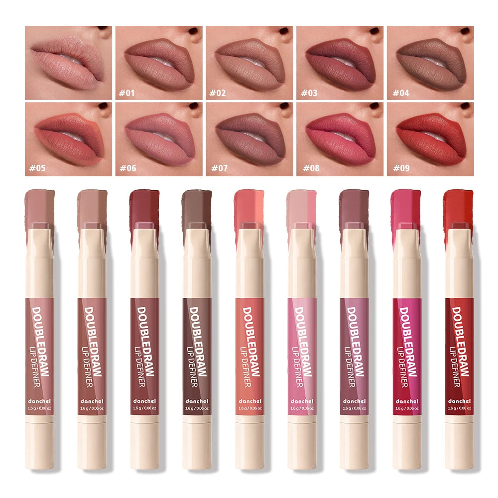 2-in-1 Dual Ended Lip Contour Liner and Hydrating Matte Gloss - 1