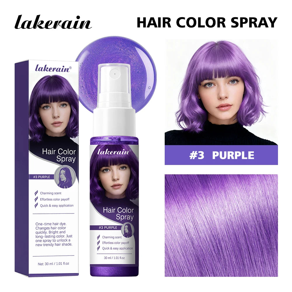 Temporary Washable Hair Color Spray for Parties and Styling - 24