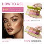 8-Color Cream Blush and Highlighter Makeup Palette