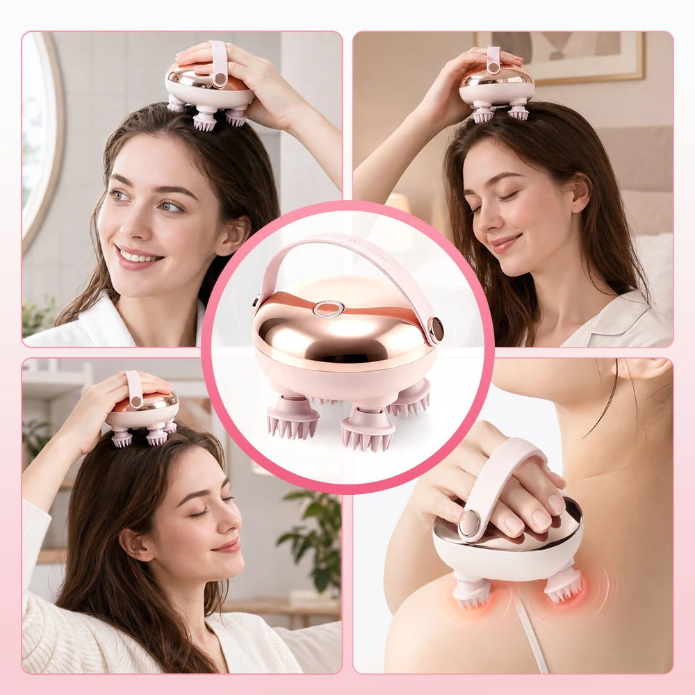 Electric Waterproof Scalp Massager for Hair Washing and Relaxation