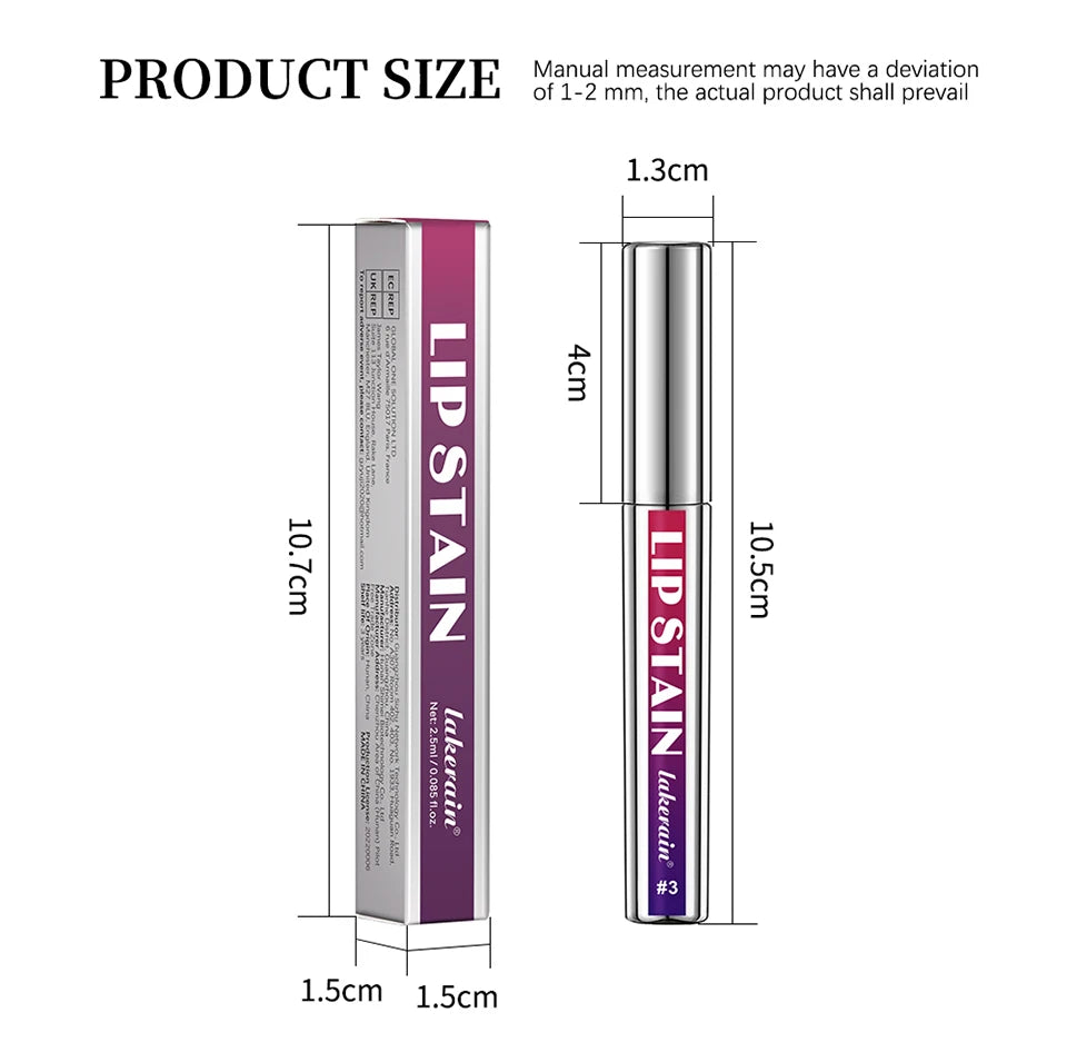 Waterproof Peel-Off Lip Stain Matte Tint