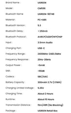 Bluetooth 5.3 Car Audio Receiver Adapter with 3.5mm AUX