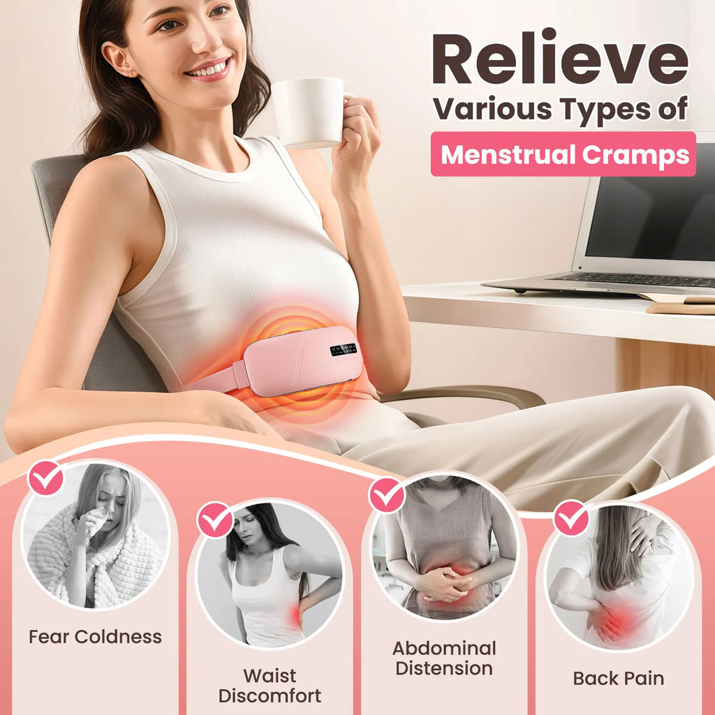Portable Heated Massage Belt for Menstrual Cramps