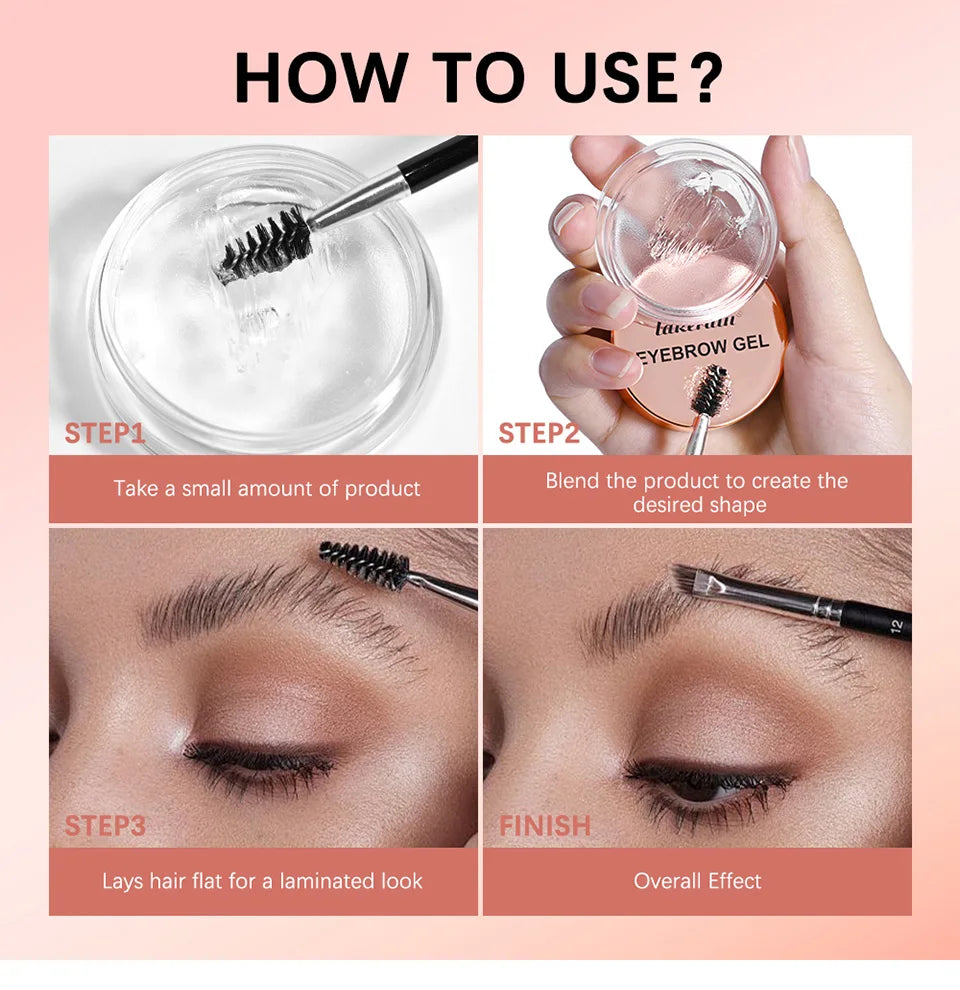 Waterproof Clear Eyebrow Styling Gel for Laminated Brow Look
