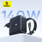 140W GaN Fast Wall Charger for Laptops and Smartphones