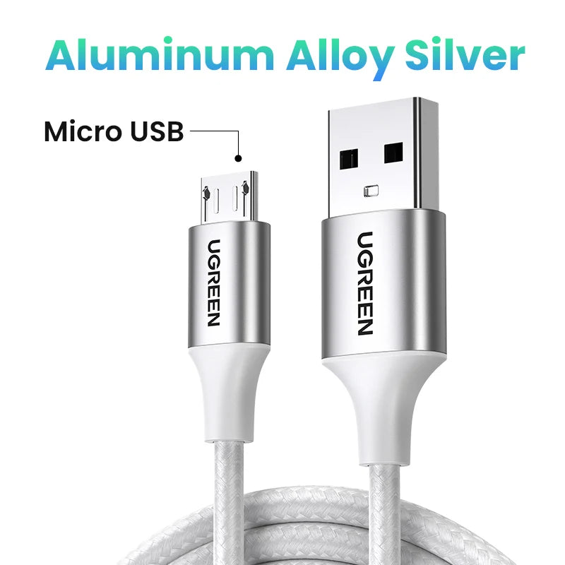 2A Fast Charging Micro USB Braided Data Cable - 30