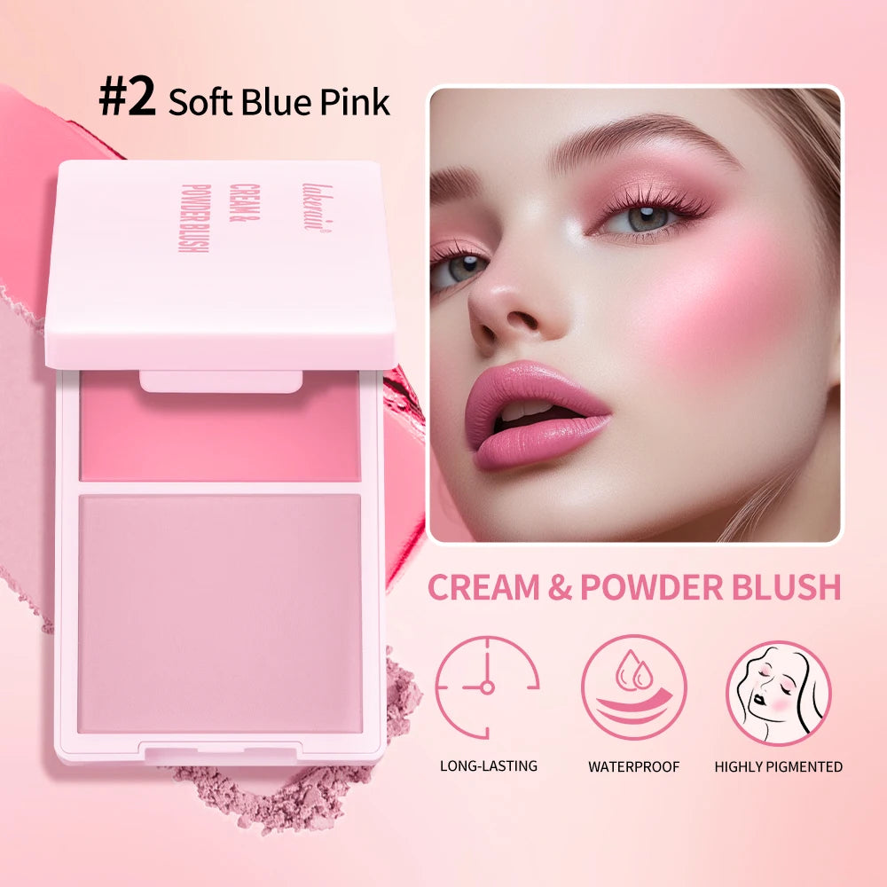 2-in-1 Cream and Powder Blush Palette - 1