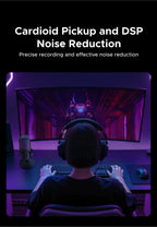 USB Condenser Microphone with RGB Lighting for Gaming and Streaming