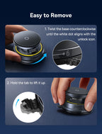 Magnetic Wireless Car Charger and Vacuum Mount Phone Holder