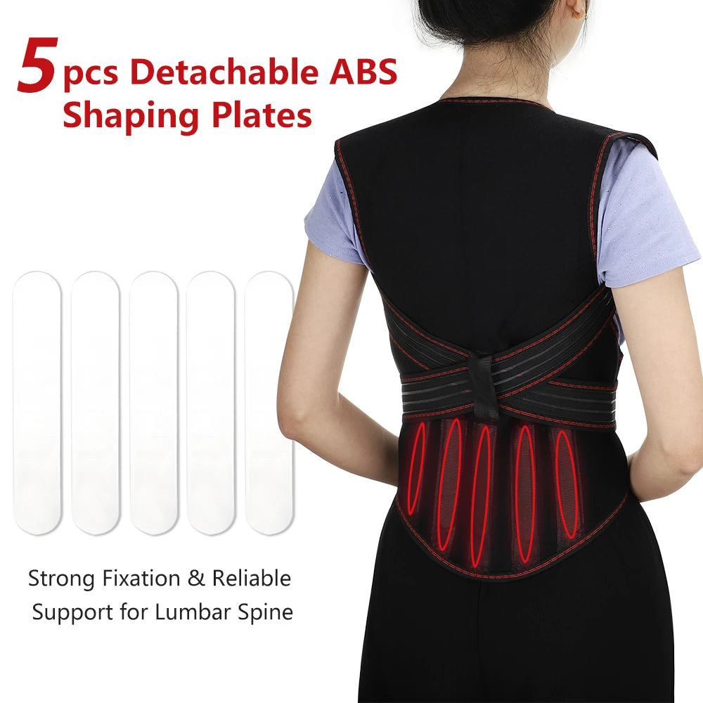 Self-Heating Tourmaline Magnetic Back and Shoulder Support Brace - 3