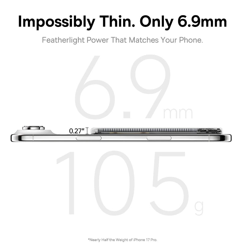 5000mAh Ultra-Slim Magnetic Wireless Power Bank for Smartphones