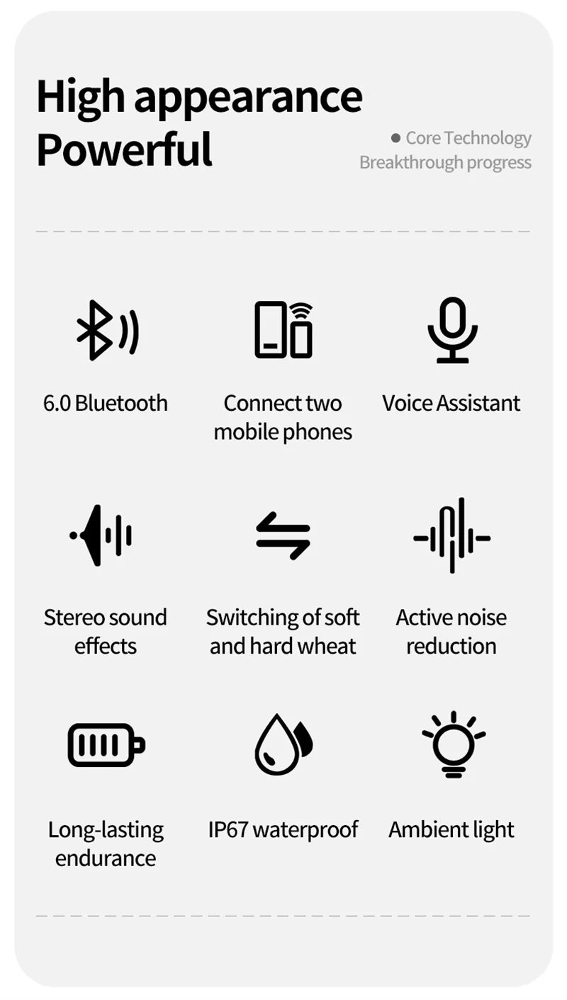 X3 Bluetooth 6.0 Motorcycle Helmet Headset with RGB Light and IP67