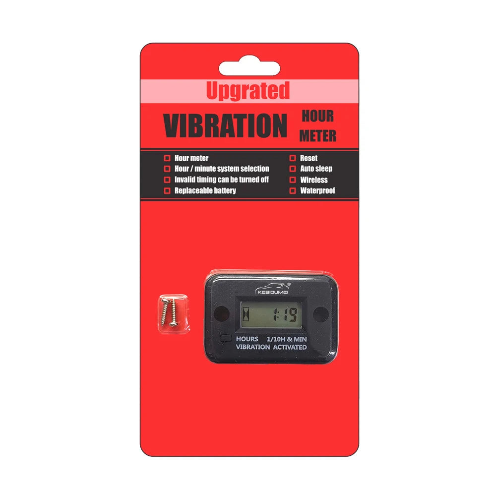 Wireless Digital Vibration Hour Meter for 2 or 4 Stroke Gas Engines