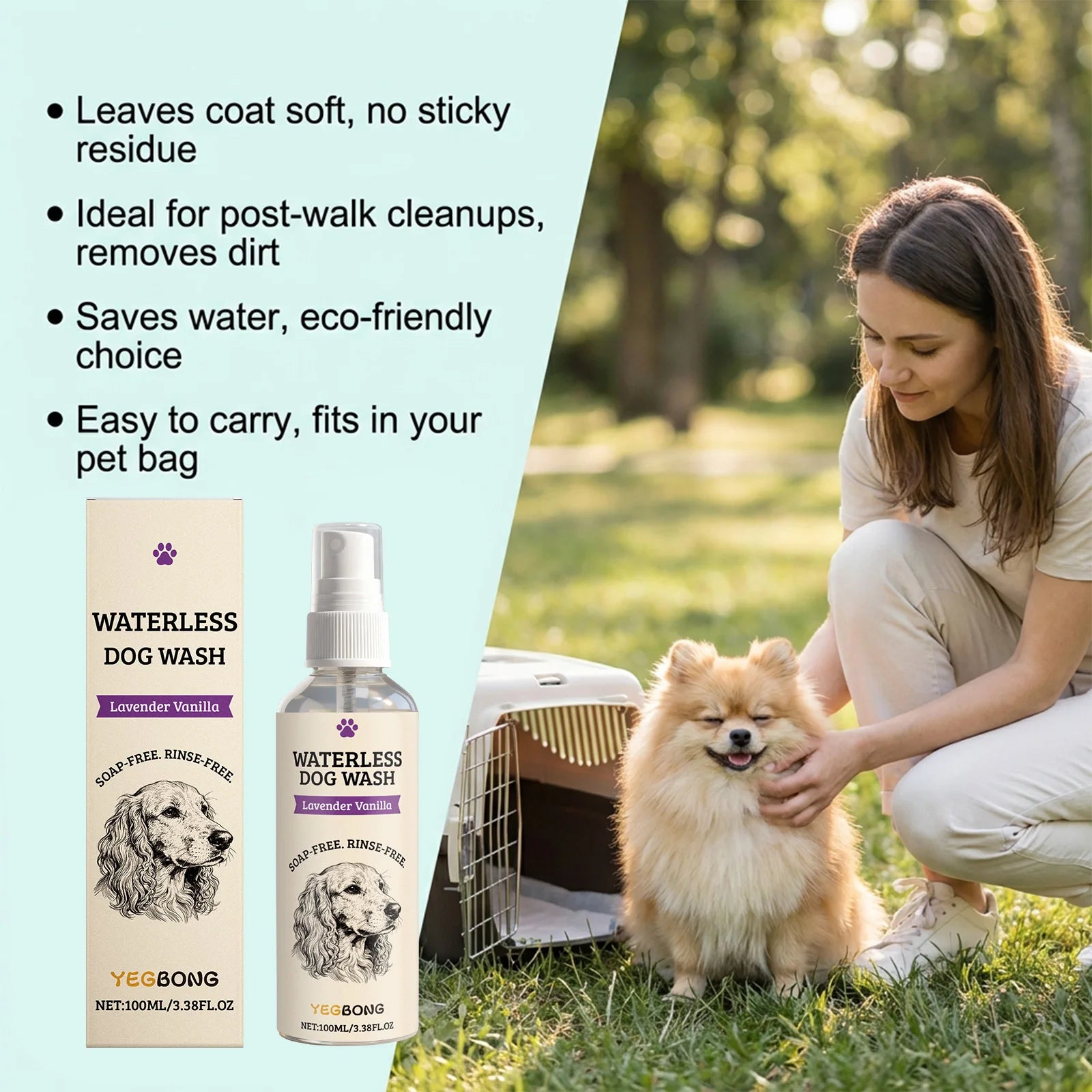 Waterless Pet Shampoo Spray for Dogs - 14