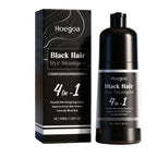 4-in-1 Instant Black Hair Dye Shampoo for Gray Coverage