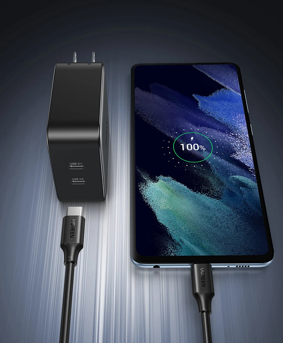 100W USB-C to USB-C Fast Charging and Data Sync Cable - 10