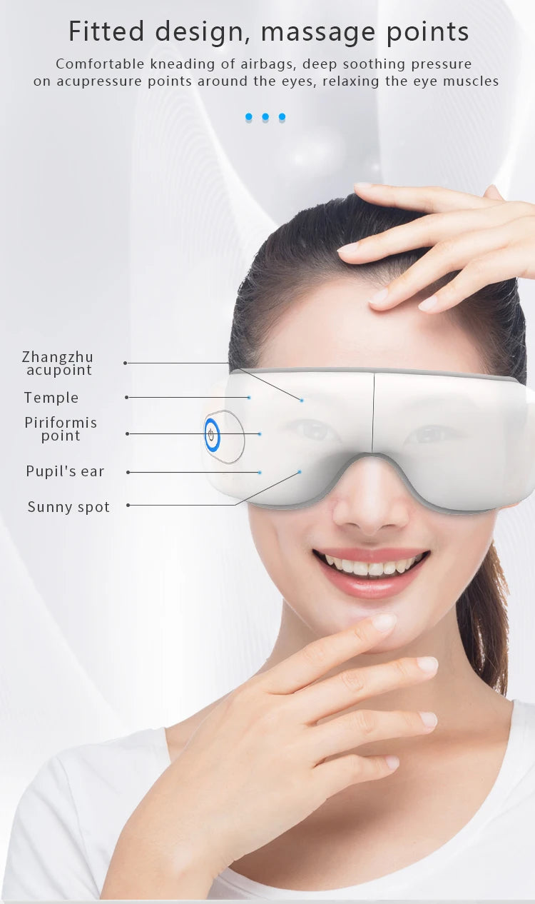 Rechargeable Eye Massager with Air Pressure and Vibration