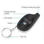 Mini Digital LCD Tire Pressure Gauge Keychain for Cars and Motorcycles