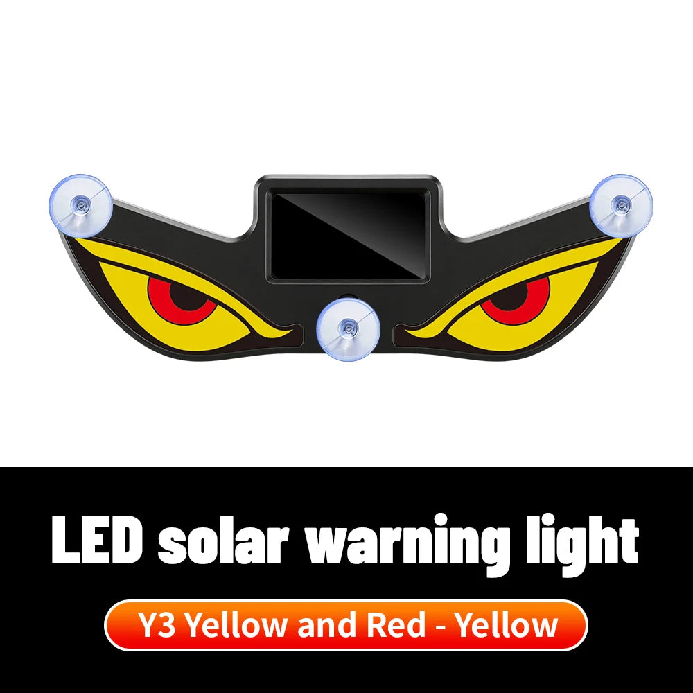 Solar Powered Demon Eye LED Car Warning Light