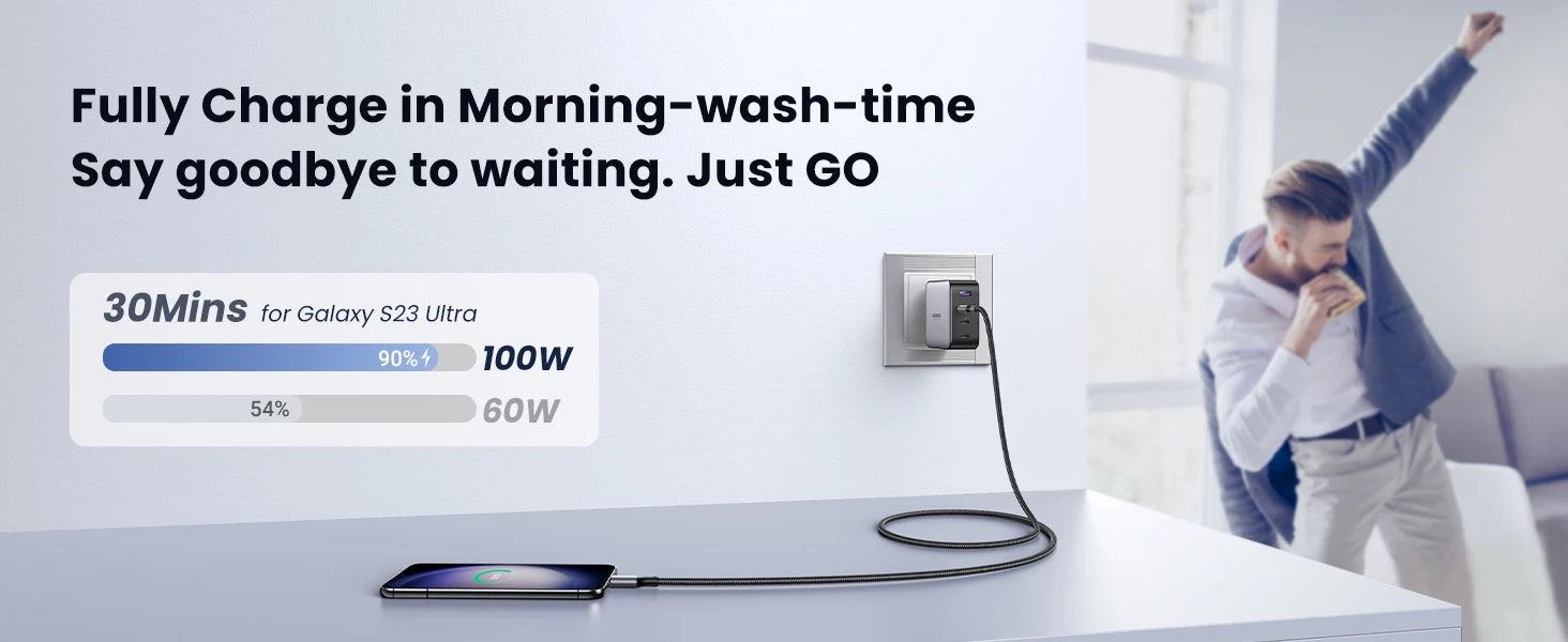 100W USB-C to USB-C Fast Charging and Data Sync Cable - 7