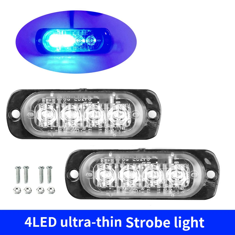 4 LED Side Marker Indicator Light for Cars Trucks Trailers 12V 24V