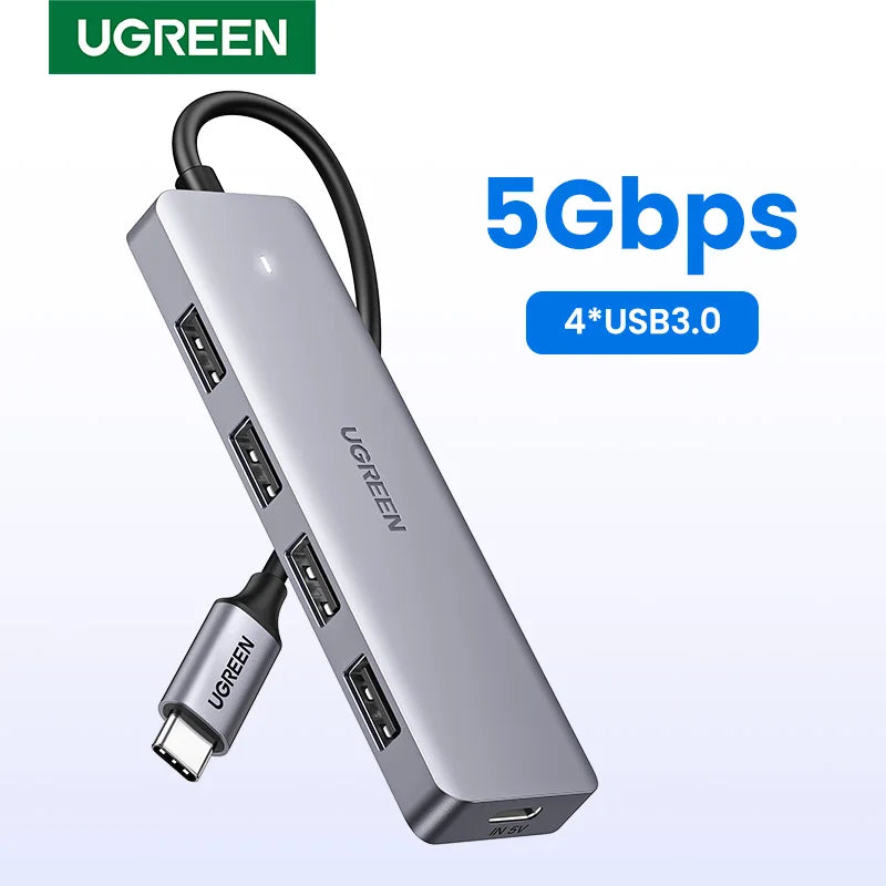 4-Port USB-C to USB 3.0 Data Hub Adapter