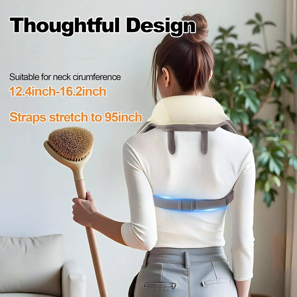 Wireless 6D Neck and Shoulder Deep Tissue Massager with Heat