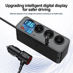 120W 7-in-1 Car Cigarette Lighter Socket Splitter with PD and USB