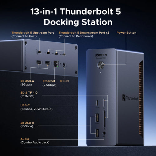 13-in-1 Thunderbolt 5 Docking Station for Laptops