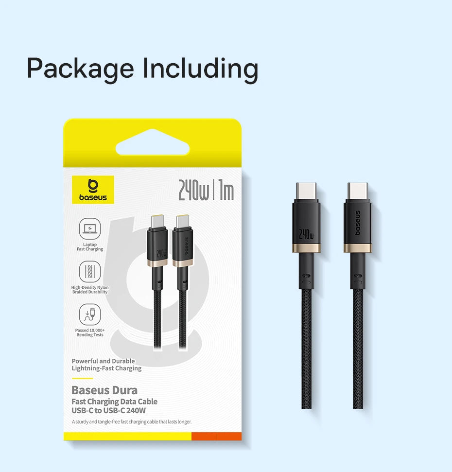 240W USB-C to USB-C Fast Charging and Data Sync Cable