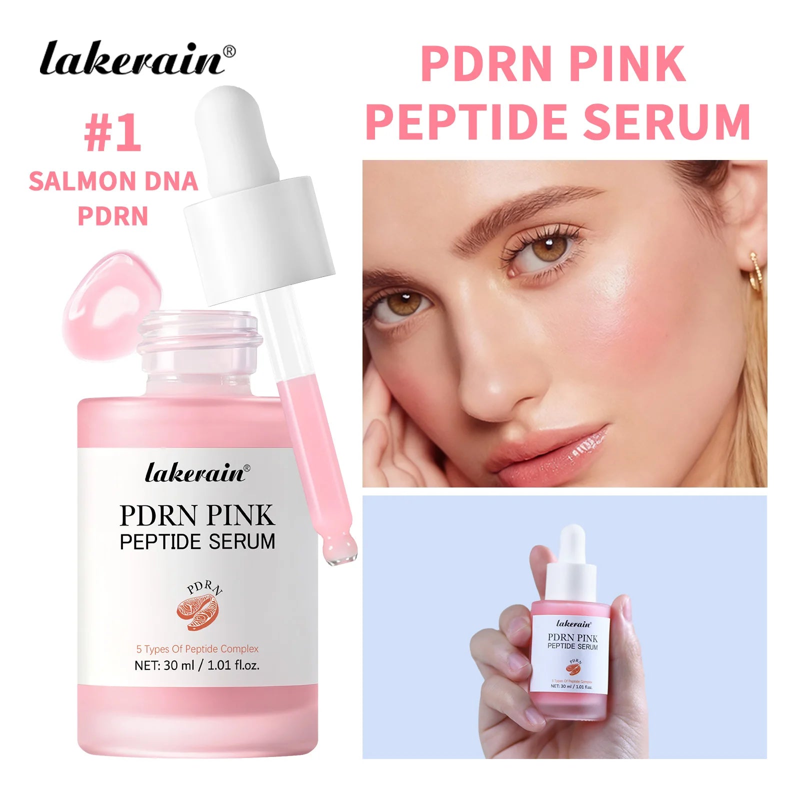 Salmon PDRN Pink Peptide Facial Serum for Radiant Glass Skin - 19