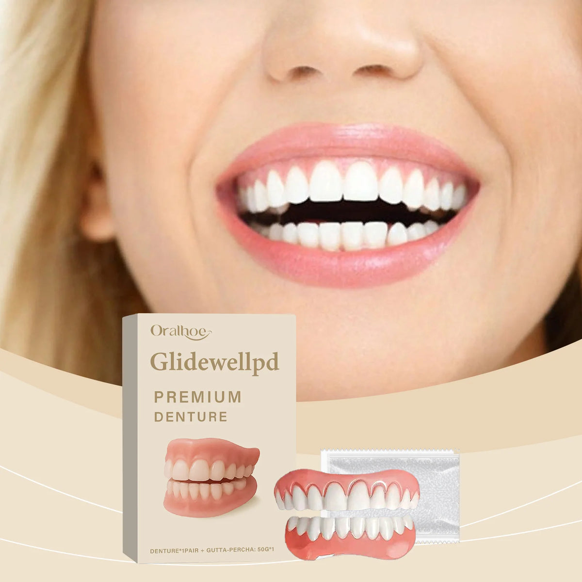 Silicone Temporary Denture Set for Missing Teeth