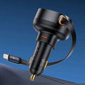 60W Fast Dual Port Car Charger with Retractable Cable