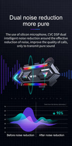 Bluetooth 5.3 Motorcycle Helmet Headset with RGB Ambient Lights