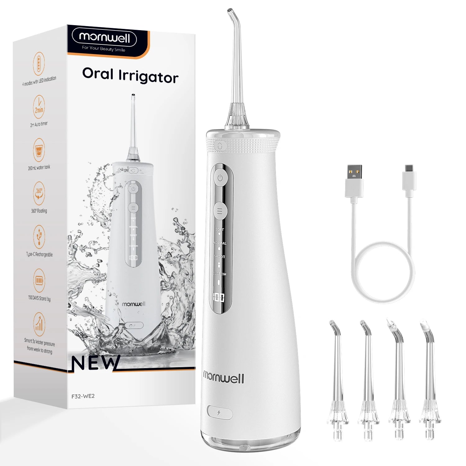 Portable Cordless Water Flosser for Teeth and Gum Care - 1