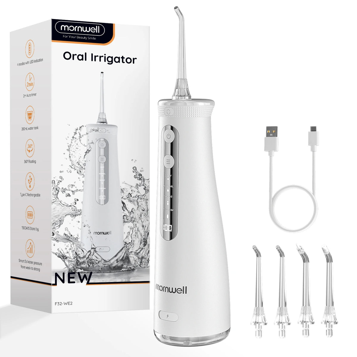 Portable Cordless Electric Water Flosser for Teeth Cleaning