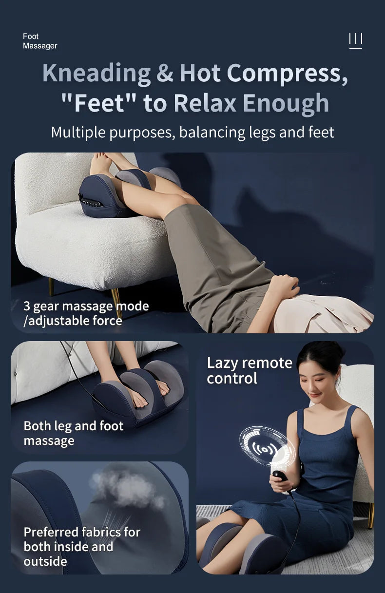 Multifunctional Shiatsu Foot and Leg Massager with Heat