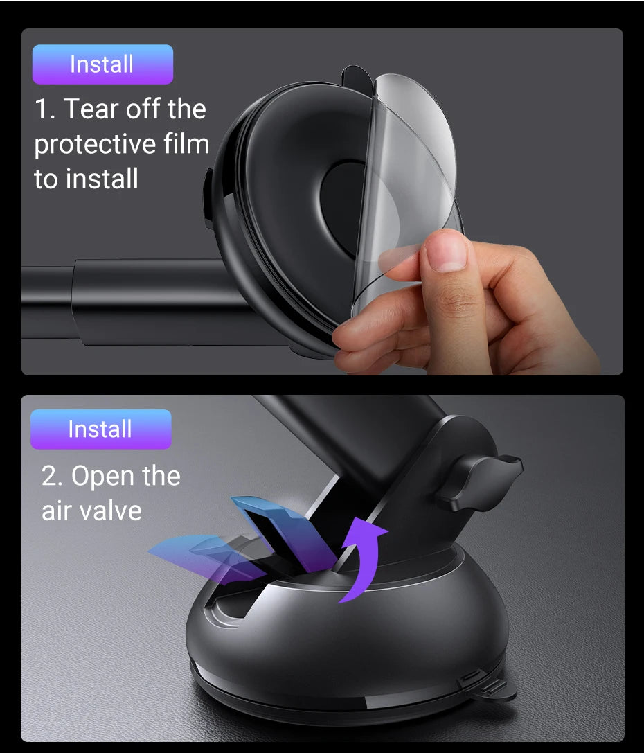 3-in-1 Magnetic Car Phone Mount for Dashboard and Air Vent - 13