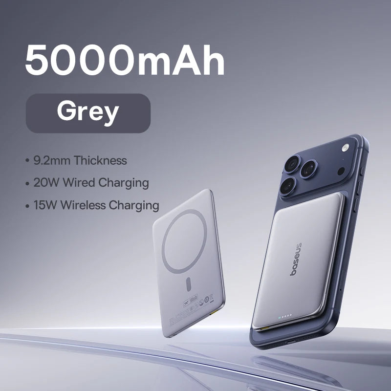 5000mAh Magnetic Wireless Power Bank for Smartphone Fast Charging