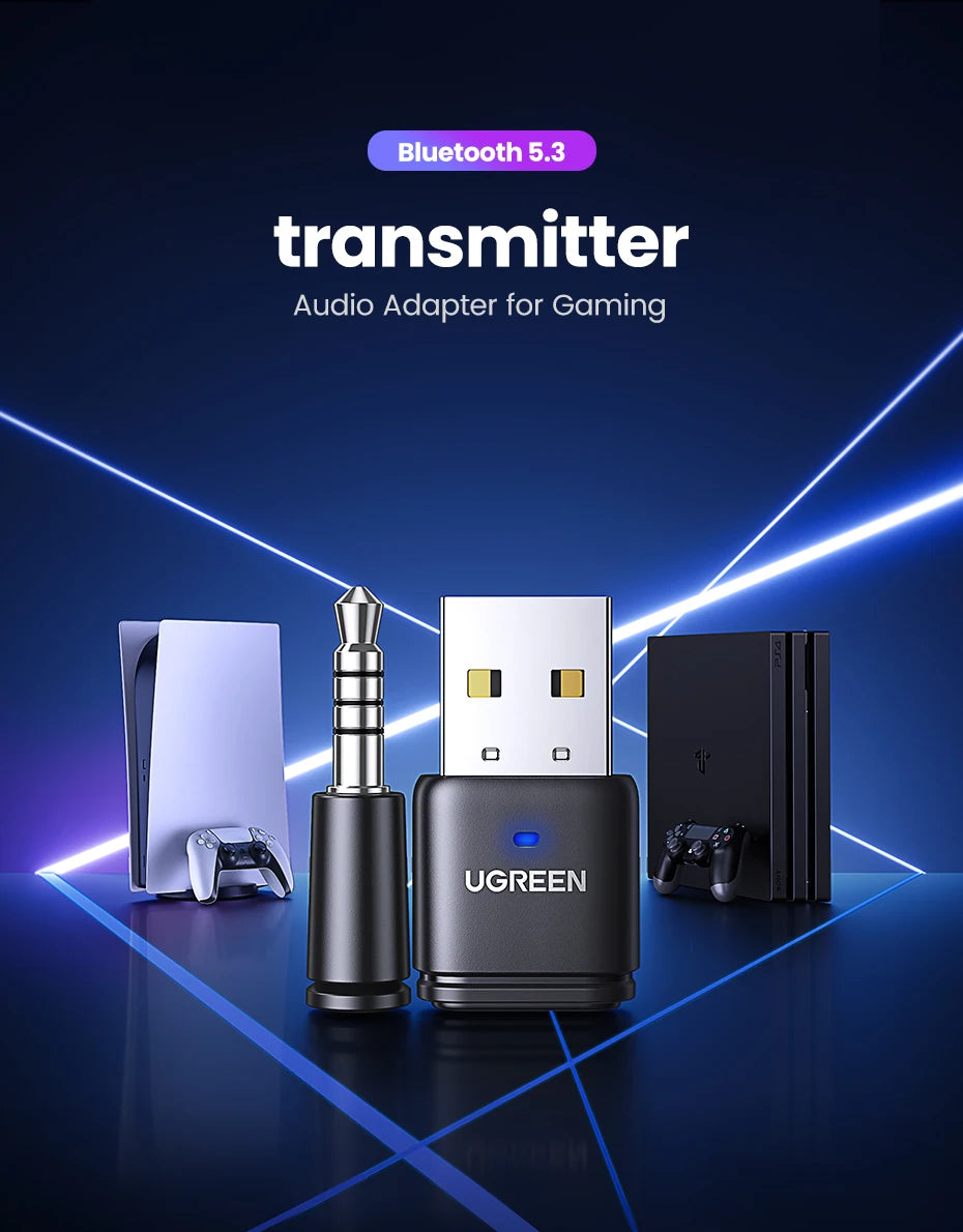 Bluetooth 5.3 Audio Transmitter for PS5 PS4 and Nintendo Switch