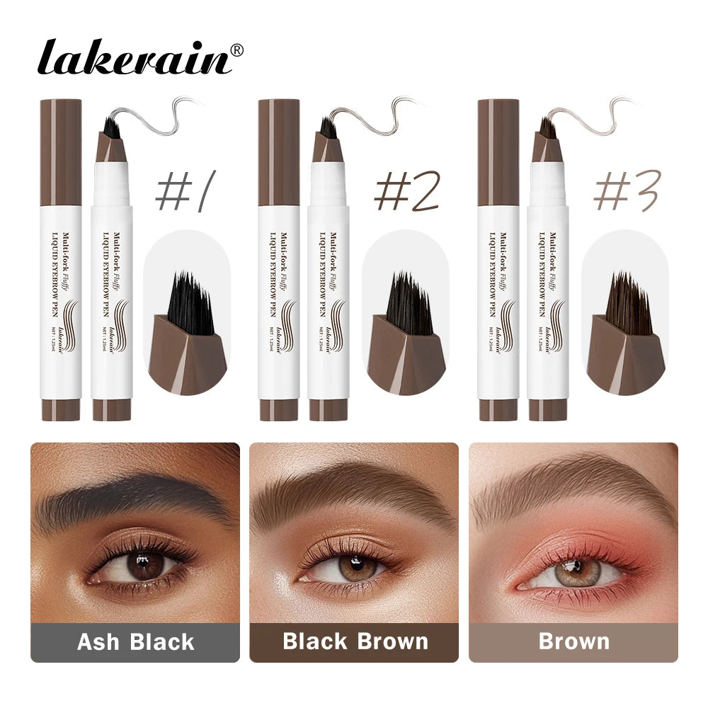 Waterproof Multi-Fork Liquid Eyebrow Pen for Natural Brows - 21