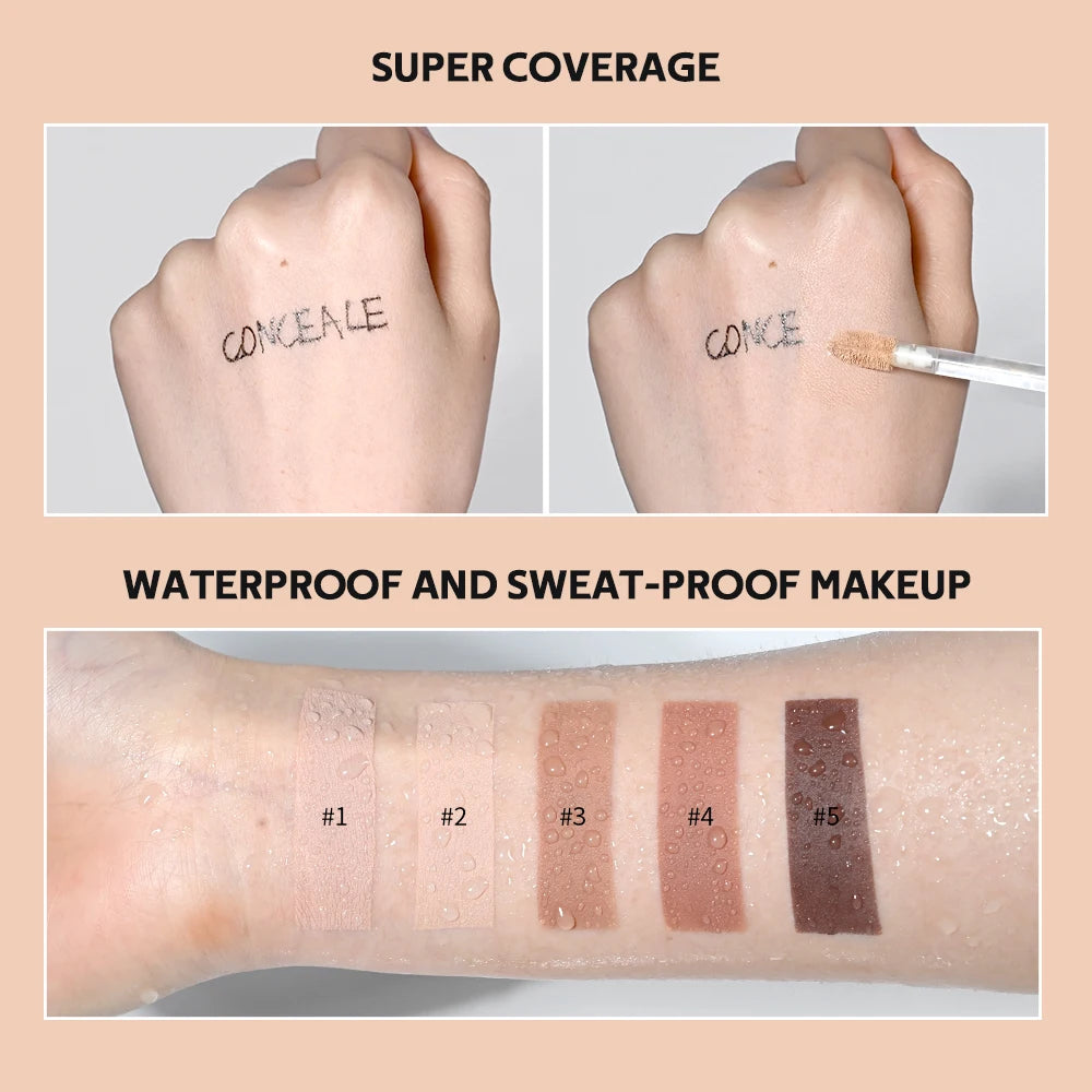 Full Coverage Waterproof Liquid Concealer and Sculpting Foundation - 5