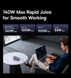 200W 25000mAh Fast Charging Power Bank with Retractable Cables