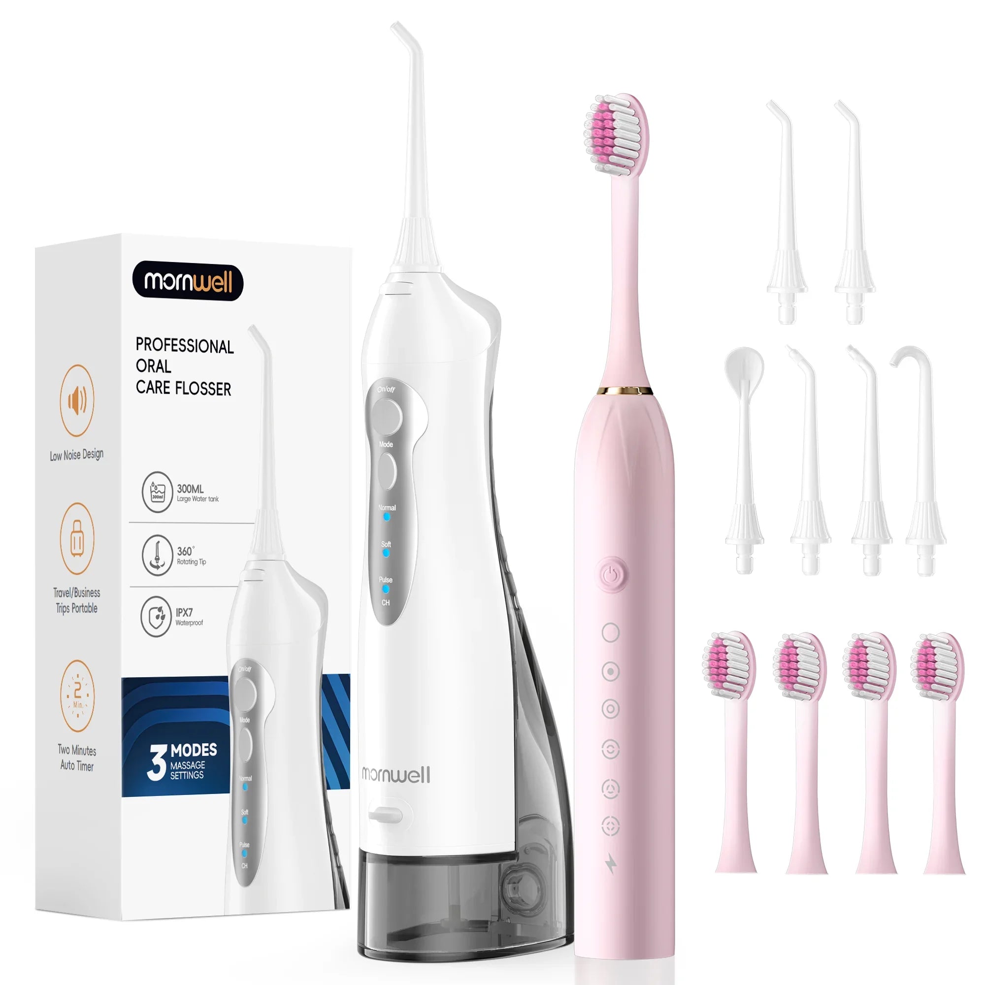 Portable Oral Irrigator and Sonic Electric Toothbrush Set - 26