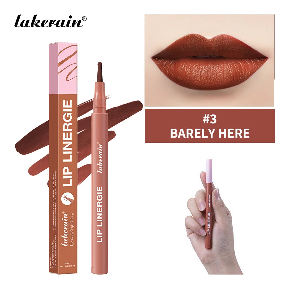 Dual-Sided Long-Lasting Waterproof Lip Stain and Liner Pen - 34
