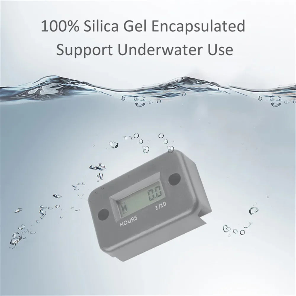 Digital LCD Hour Meter for Gas Engines