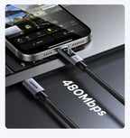 240W USB-C Fast Charging Cable with LED Real-Time Power Display