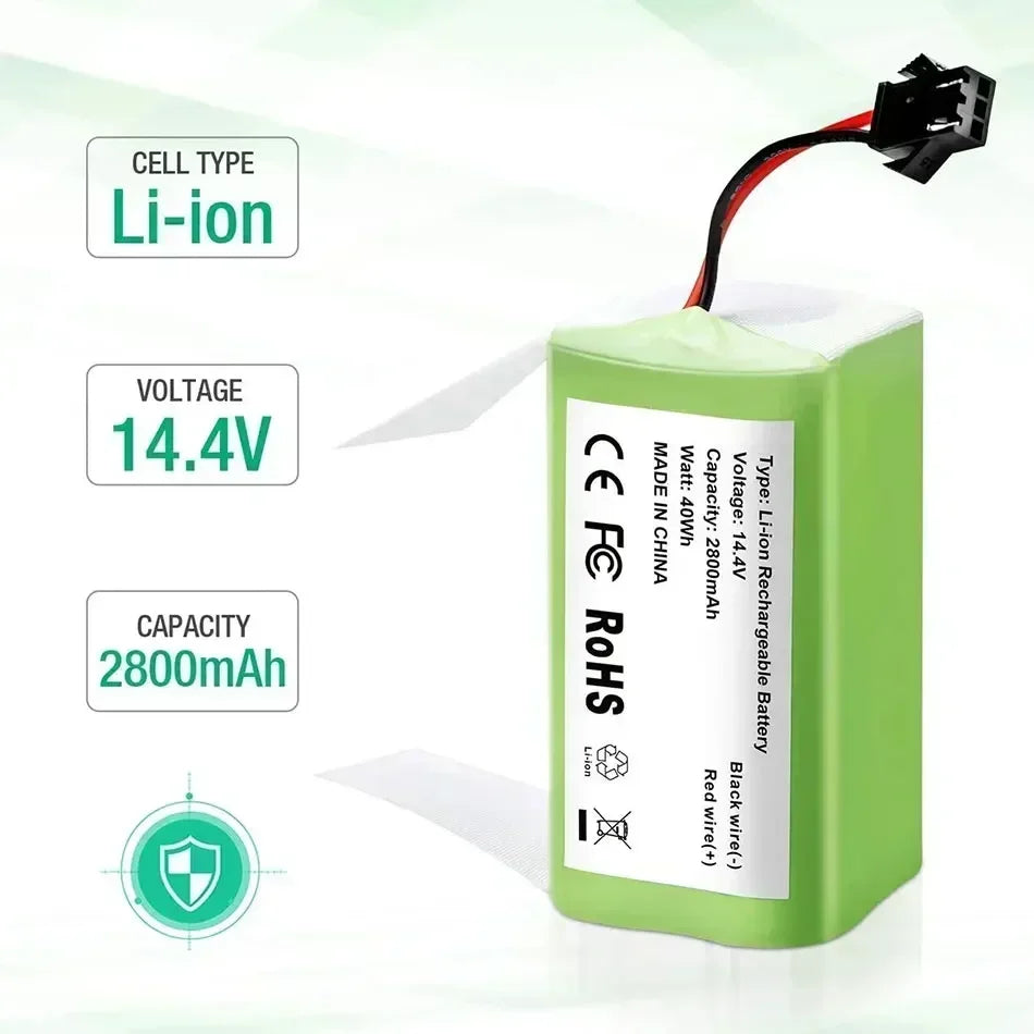 14.4V 6800mAh Rechargeable Replacement Battery for Robot Vacuums