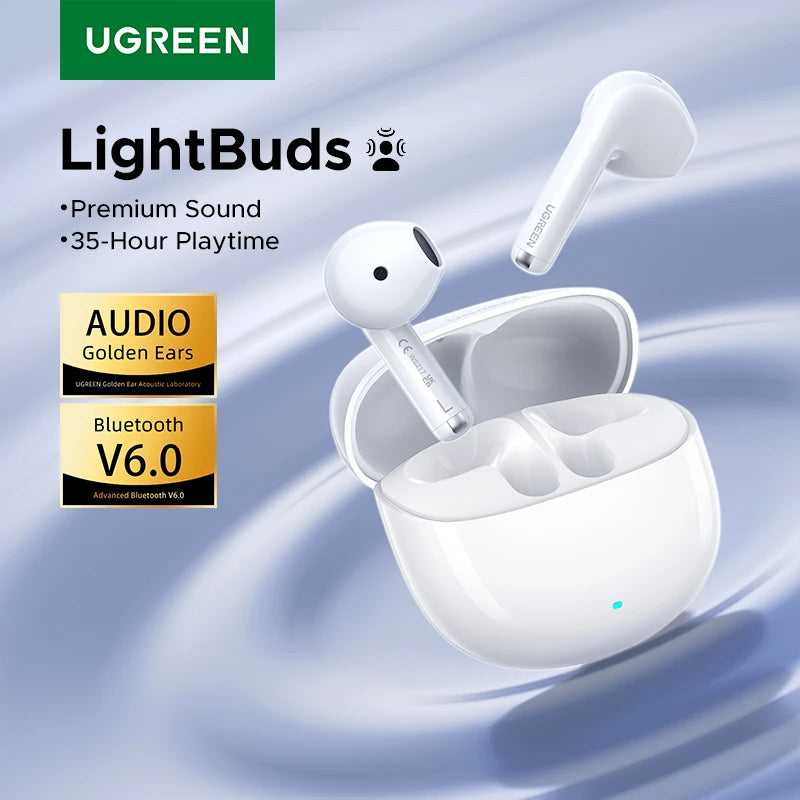 Wireless Bluetooth 6.0 TWS Earbuds with 35-Hour Battery Life